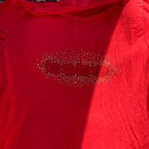 Bebe Medium red bling shirt